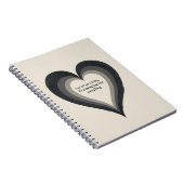 Triple Heart Layers - Vetgedrukte liefdesverklarin Notitieboek (Rechterzijde)