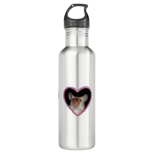 Triple Heart Mice Water Bottle Waterfles (Voorkant)