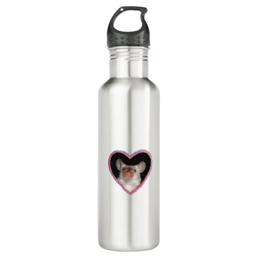 Triple Heart Mice Water Bottle Waterfles (Voorkant)