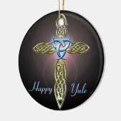 Triple Lunar Celtic Cross Tree Ornament Cirkel (Links)