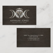 Triple Lune - Arbre de vie Carte de visite ornemen (Devant / Derrière)