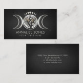 Triple Lune - Arbre de vie Carte de visite ornemen (Devant / Derrière)