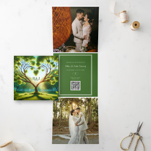 Triple moderne Ajouter une carte de Faire-part Mar