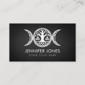 Triple Moeddess met trison en de boom van het leve Visitekaartje (Voorkant)