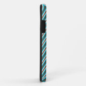 Triple Monogram Blauwgroen Blue Brown Chevron Case-Mate iPhone Case (Achterkant/rechts)