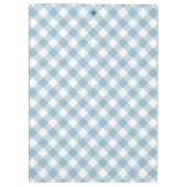 Triple Monogram Brown Blue Gingham Pattern Klembord (Achterkant)