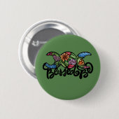 Triple Moon Bloom "Blessed Be" Ronde Button 5,7 Cm (Voorkant /achterkant)