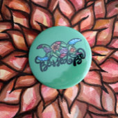 Triple Moon Bloom "Blessed Be" Ronde Button 5,7 Cm