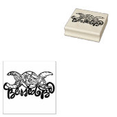 Triple Moon Bloom "Blessed Be" Rubberstempel (Gestempeld)