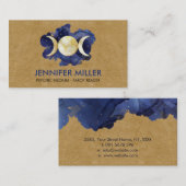 Triple Moon - Carte de visite aquarelle (Devant / Derrière)