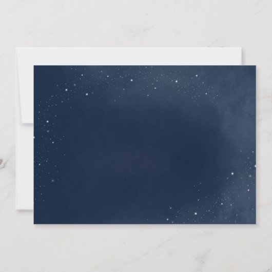 Triple Moon Dark Blue Night Sky Handfasting Save The Date (Achterkant)