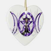 Triple Moon Elf Keramisch Ornament (Rechts)