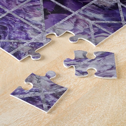Triple Moon - Goddess - Amethyst en Silver Legpuzzel (Zijkant)