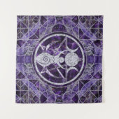 Triple Moon - Goddess - Amethyst en Silver Wandkleed (Voorkant (horizontaal))