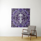Triple Moon - Goddess - Amethyst en Silver Wandkleed (In situ)