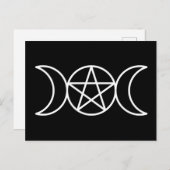 Triple Moon Goddess Pentacle Briefkaart (Voorkant / Achterkant)
