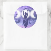 "Triple Moon Goddess" Ronde Sticker (Tas)