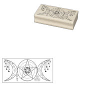 Triple Moon Goddess Rubberstempel (Gestempeld)