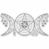 Triple Moon Goddess Sticker (Voorkant)