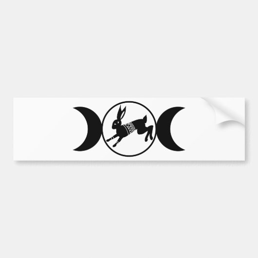 Triple Moon Hare Bumpersticker (Voorkant)