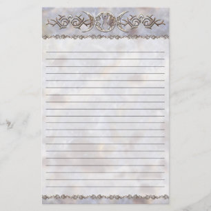 Triple Moon Moonstone Goddess Lined Briefpapier