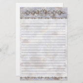 Triple Moon Moonstone Goddess Lined Briefpapier (Voorkant / Achterkant)