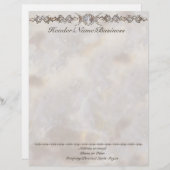 Triple Moon Moonstone Goddess Persoonlijk Briefhoofd (Voorkant / Achterkant)