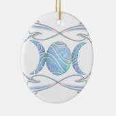 Triple Moon Opal Goddess Keramisch Ornament (Rechts)