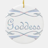 Triple Moon Opal Goddess Keramisch Ornament (Achterkant)