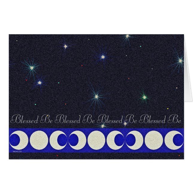 Triple Moon Pagan, zonder been Pagan Blessed (Voorkant Horizontaal)