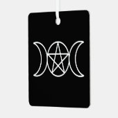Triple Moon Pentacle Metalen Ornament (Voorkant links)