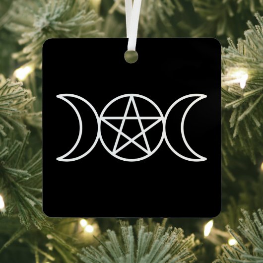 Triple Moon Pentacle Metalen Ornament (Insitu)