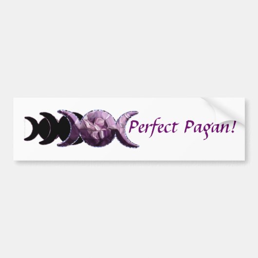 Triple Moon Perfect Pagan! Bumpersticker (Voorkant)