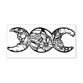 Triple Moon Symbol Bloom Rubberstempel (Afrduk)