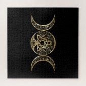 Triple Moon Tree of Life Triquetra Legpuzzel (Horizontaal)
