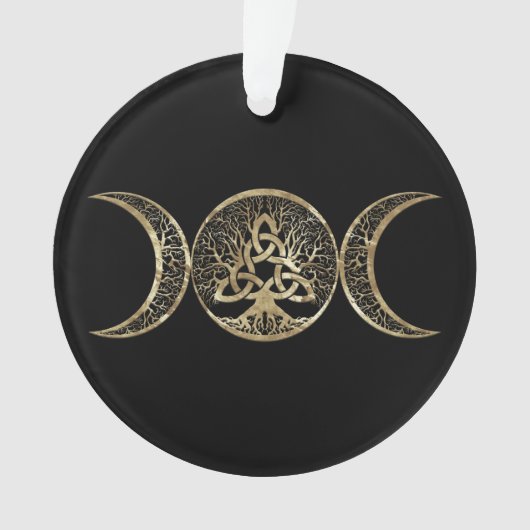 Triple Moon Tree of Life Triquetra Ornament (voorkant)