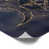 Triple Moon - Triple Goddess Gold en Purples Poster (Hoek)