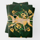 Triple Moon - Triple Goddess Malachite en Gold Inpakpapier Vel (In situ)
