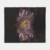 Triple Moon - Triple Goddess - Midnight shimmer Fleece Deken (Voorkant (Horizontaal))