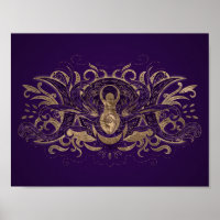 Triple Moon - Triple Goddess Paars en Gold