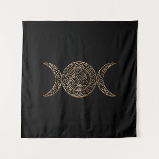 Triple moon - Triple Goddess - Triskelion Wandkleed (Voorkant)