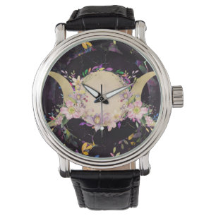 Triple Moon - Triple Goddess - Waterverf Horloge