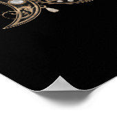 Triple Moon Triquetra Moeder van Pearl Poster (Hoek)