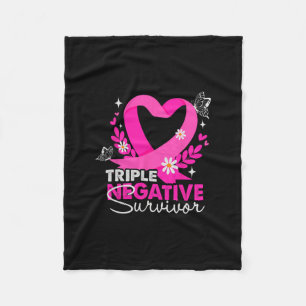 Triple-negatieve overlevende borstkanker bewustzij fleece deken