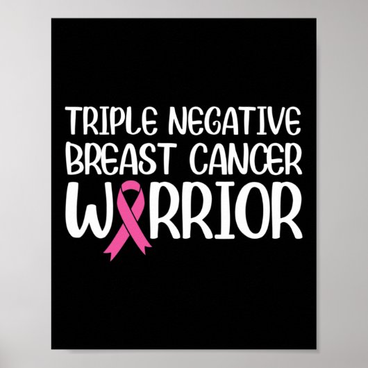 Triple Negative Breast Cancer Awareness Warrior Pi Poster (Voorkant)