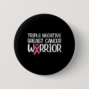 Triple Negative Breast Cancer Awareness Warrior Pi Ronde Button 5,7 Cm