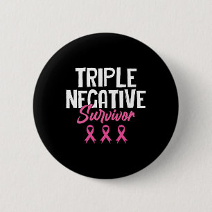 Triple Negative Survivor Breast Cancer Awareness P Ronde Button 5,7 Cm