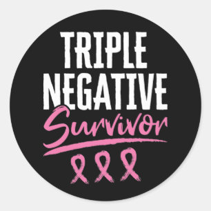 Triple Negative Survivor Breast Cancer TNBC Ronde Sticker