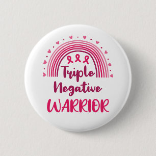 Triple Negative Warrior Breast Cancer Rainbow Ronde Button 5,7 Cm