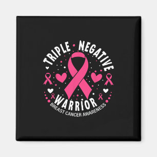 Triple Negative Warrior Pink Heart Borstkanker A Magneet